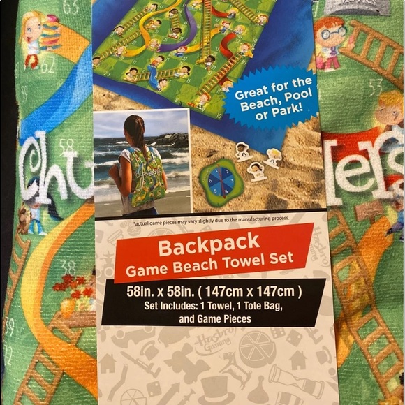 Hasbro Chutes and Ladders Backpack and Towel Set - Picture 2 of 2